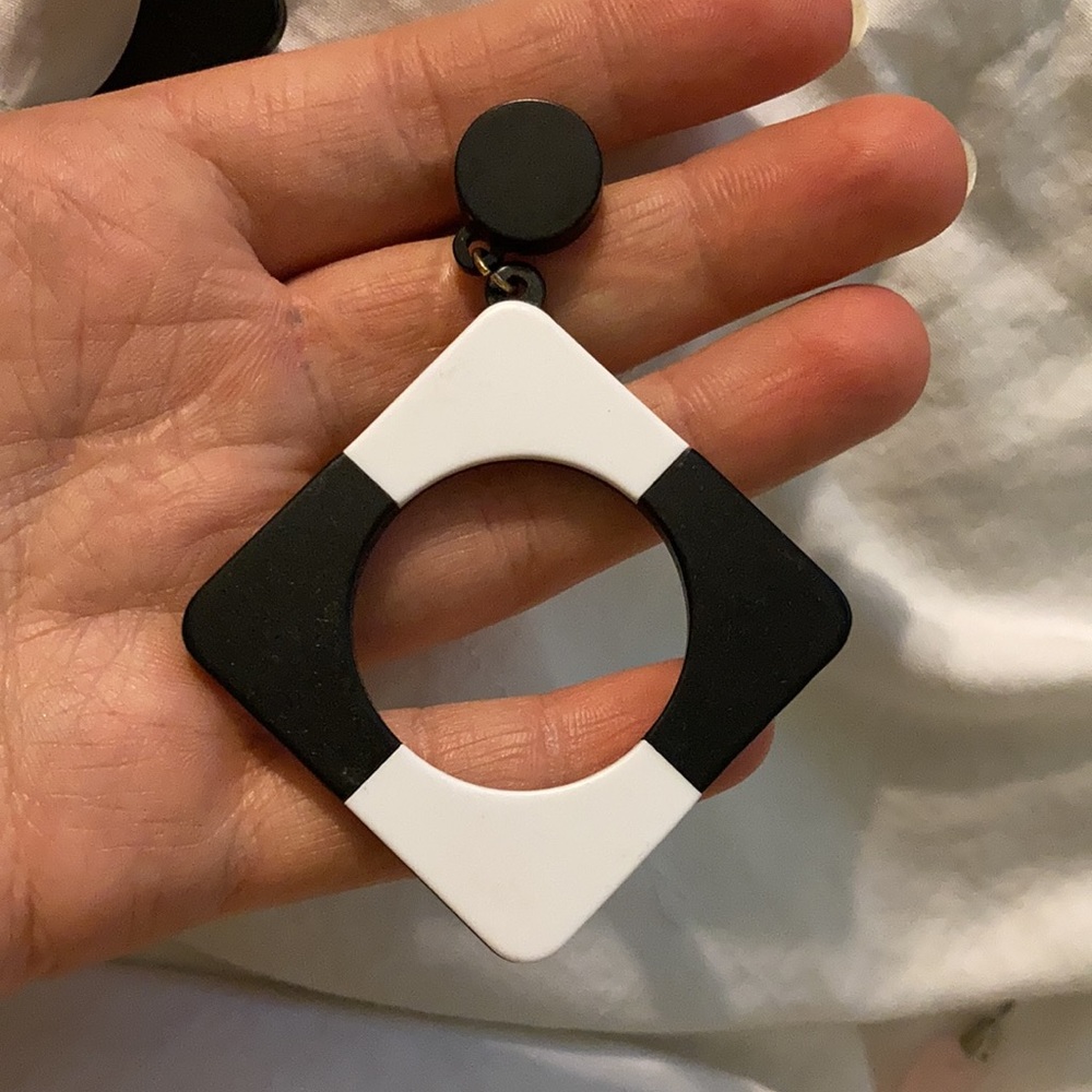 Black and White earrings